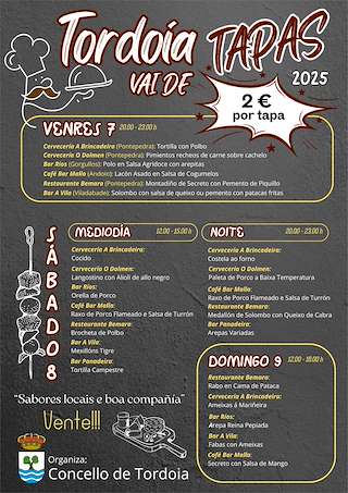 Fechas, información, programa, cartel, imágenes, mapa y ubicación de Vai de Tapas (2025)  en  Tordoia
