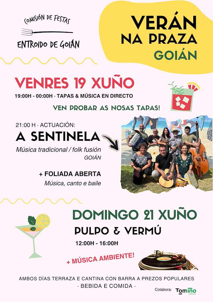 Verán na Praza de Goián en Tomiño