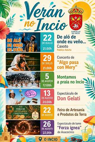 Fechas, información, programa, cartel, imágenes, mapa y ubicación de Verán no Incio (2026)