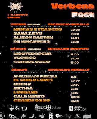 Fechas, información, programa, cartel, imágenes, mapa y ubicación de Verbena Fest  en  Sarria