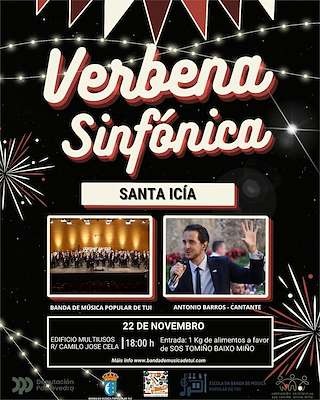 Fechas, información, programa, cartel, imágenes, mapa y ubicación de Verbena Sinfónica - Santa Icía (2025)  en  Tui