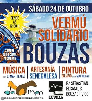 Fechas, información, programa, cartel, imágenes, mapa y ubicación de Vermú Solidario de Bouzas (2026)  en  Vigo