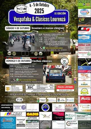 Fechas, información, programa, cartel, imágenes, mapa y ubicación de XI VespaFaba e Clásicos  (2025)  en  Lourenzá