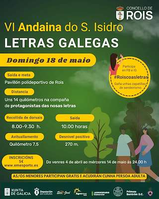 VII Andaina do Santo Isidro - Letras Galegas (2026) en Rois