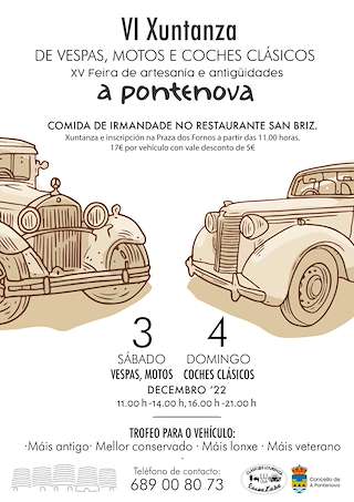 IX Xuntanza de Vespas, Motos e Coches Clásicos (2025) en A Pontenova