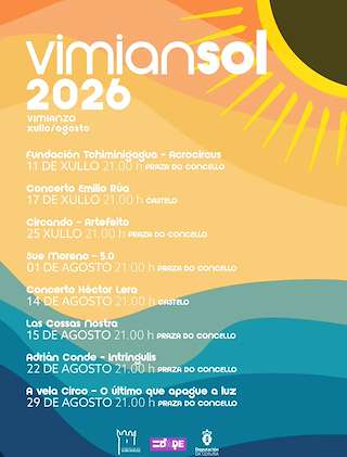 Fechas, información, programa, cartel, imágenes, mapa y ubicación de Vimiansol – Programa Cultural (2026) en Vimianzo