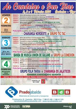 Virgen de las Candelas y San Blas de Castrelos en Vigo