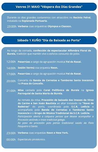 Virgen del Carmen y San Juan Bautista en Burela