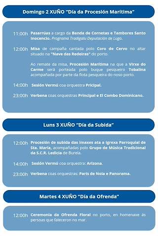 Virgen del Carmen y San Juan Bautista en Burela