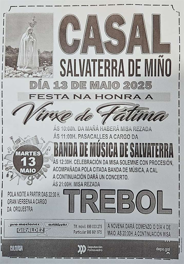 Virgen de Fátima de Casal (2026) en Salvaterra do Miño