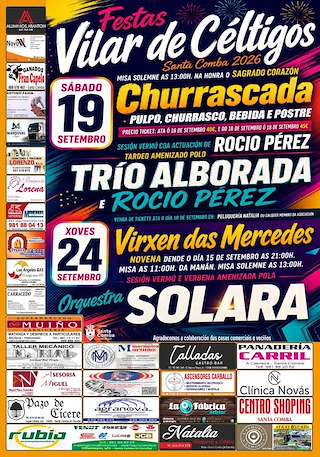 Fechas, información, programa, cartel, imágenes, mapa y ubicación de Virgen de la Merced de Vilar de Céltigos (2026) en Santa Comba