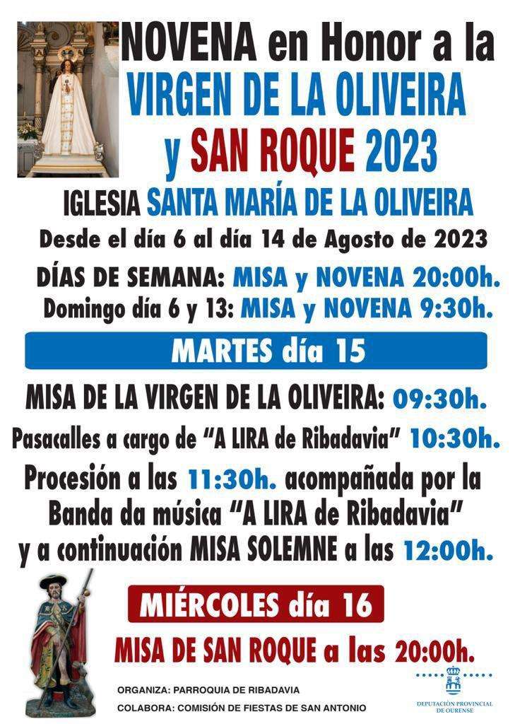 Virgen de la Oliveira y San Roque en Ribadavia