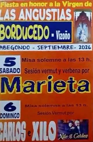 Fechas, información, programa, cartel, imágenes, mapa y ubicación de Virgen de las Angustias de Borducedo (2026) en Abegondo