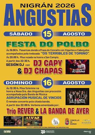 Fechas, información, programa, cartel, imágenes, mapa y ubicación de Virgen de las Angustias (2026) en Nigrán