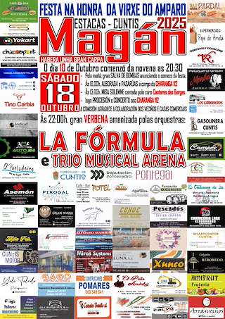 Fechas, información, programa, cartel, imágenes, mapa y ubicación de Virgen del Amparo de Magán (2025)  en  Cuntis