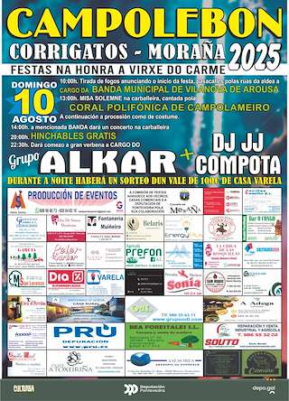 Fechas, información, programa, cartel, imágenes, mapa y ubicación de Virgen del Carmen  de Campolebón  en  Moraña