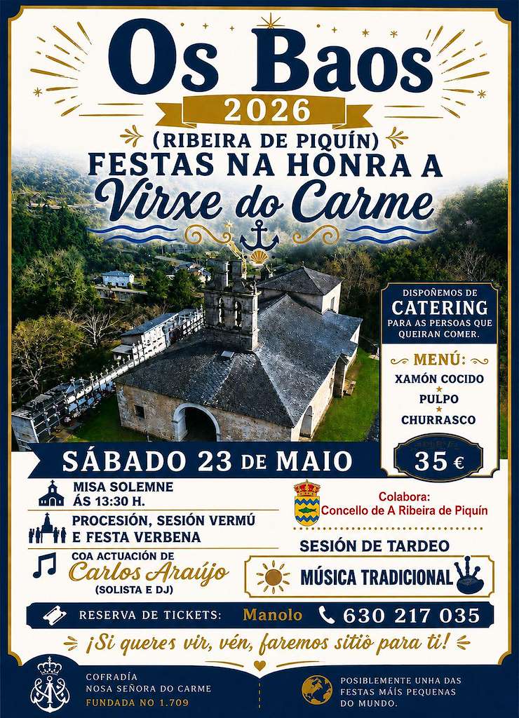 Virgen del Carmen de Os Vaos  (2026) en A Ribeira de Piquín