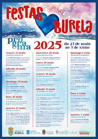 Fechas, información, programa, cartel, imágenes, mapa y ubicación de Virgen del Carmen y San Juan Bautista  en  Burela