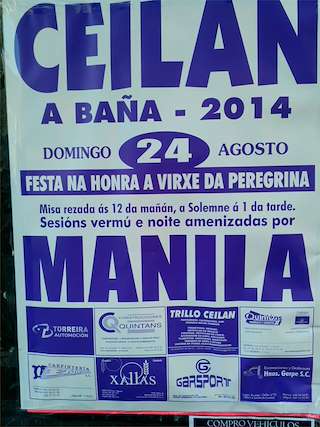 Virxe da Peregrina de Ceilán en A Baña
