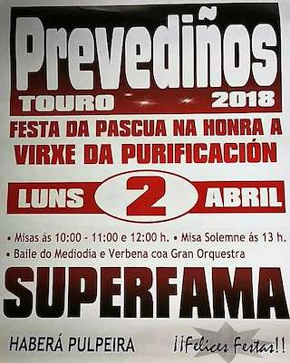 Virxe da Purificación de Prevediños (2026) en Touro