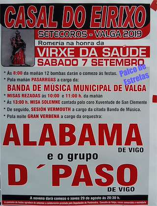 Virxe da Saúde de Casal do Eirixo en Valga