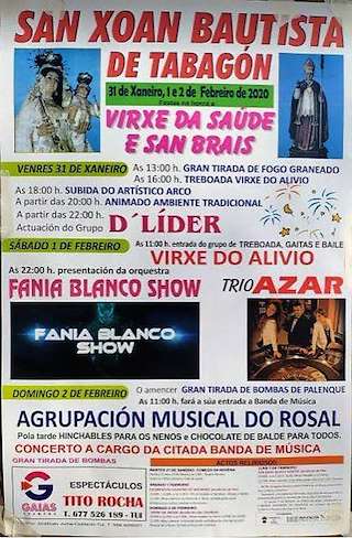 Virxe da Saúde e San Brais de San Xoán de Tabagón en O Rosal