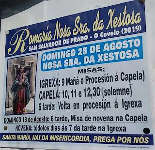 Romaría de Nosa Sra. da Xestosa de San Salvador de Prado (2026) en Covelo