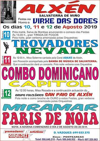 Virxe das Dores de Alxén en Salvaterra do Miño