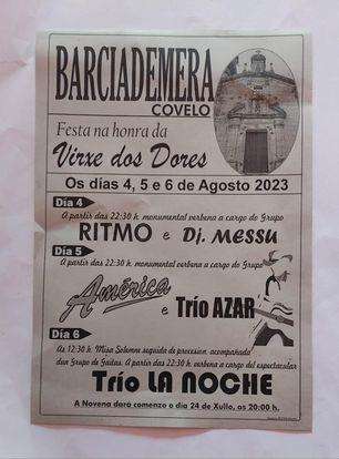 Virxe das Dores de Barciademera en Covelo