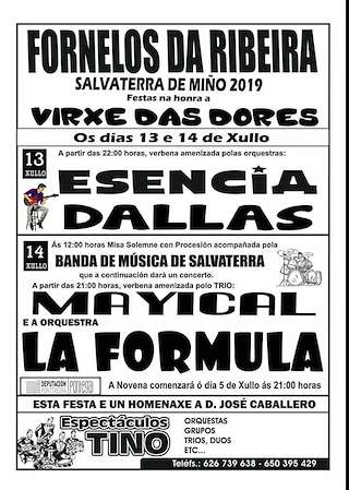 Virxe das Dores de Fornelos da Ribeira en Salvaterra do Miño