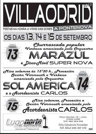 Virxe das Dores de Vilaoudriz en A Pontenova