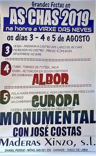 Virxe das Neves de As Chás en Oímbra