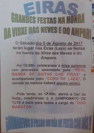 Virxe das Neves e do Amparo de Eiras (2026) en Laza