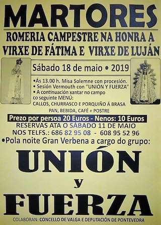 Virxe de Fátima de Martores  (2026) en Valga
