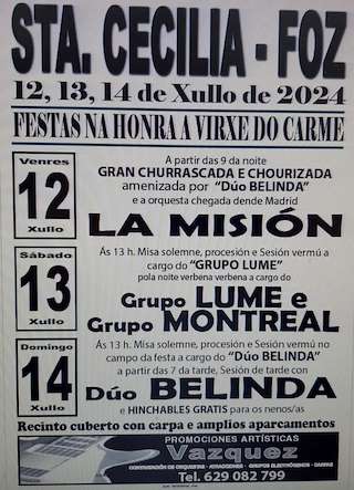 Virxe do Carme de Santa Cecilia (2026) en Foz