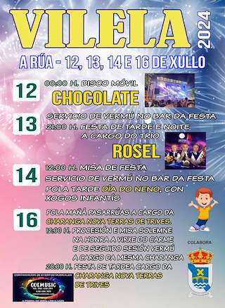 Virxe do Carme de Vilela  en A Rúa