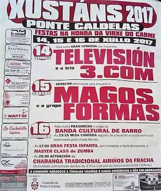 Virxe do Carme de Xustáns en Ponte Caldelas