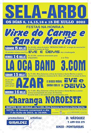 Virxe do Carme e Santa Mariña de Sela en Arbo