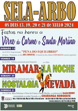 Virxe do Carme e Santa Mariña de Sela en Arbo