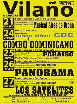 Virxe do Carme, Santiago Apóstol, O Sacramento e San Roque de Vilaño en Laracha