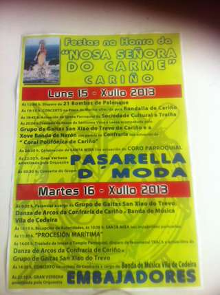 Virxe do Carme en Cariño