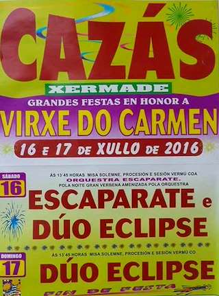 Virxe do Carmen de Cazás en Xermade