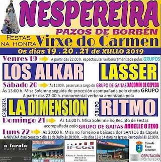 Virxe do Carmen de Nespereira en Pazos de Borbén