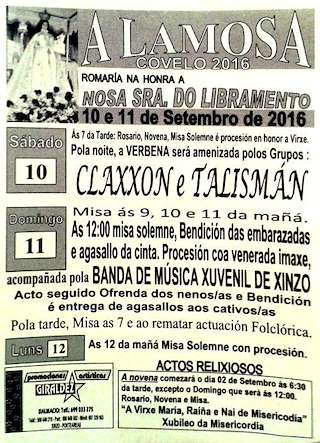 Virxe do Libramento - Romería de A Lamosa en Covelo