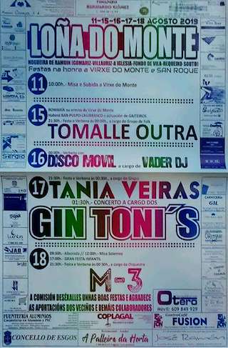 Virxe do Monte e San Roque de Loña do Monte en Nogueira de Ramuín