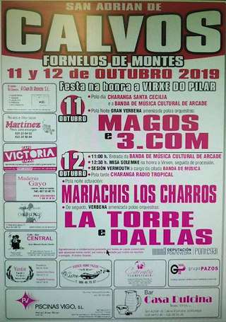 Virxe do Pilar de San Adrián de Calvos en Fornelos de Montes