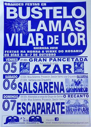 Virxe do Rosario de Bustelo, Lamas y Vilar de Lor  en Quiroga
