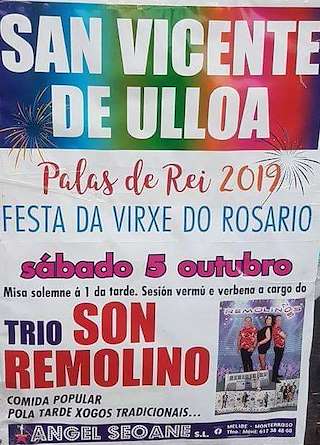 Virxe do Rosario de San Vicente de Ulloa en Palas de Rei