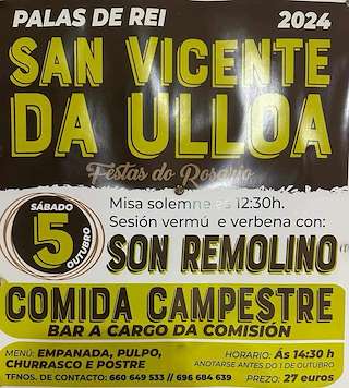 Virxe do Rosario de San Vicente de Ulloa en Palas de Rei