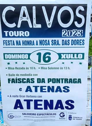 Virxe dos Dolores de Calvos en Touro